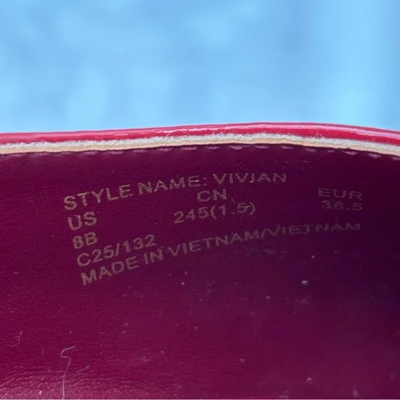 KATE SPADE NY Vivian Red Patent Leather Stiletto Heel Ankle Strap Pump--NEW--8 - Picture 12 of 15